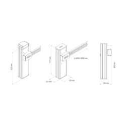 BARR 544 GiBiDi Barrière électromécanique en 24 Vdc jusqu’à 6m