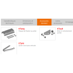 SET H23/284 ensemble KIT avec 2 motoréducteurs électromécaniques à bras articulés 230V AC irréversibles, pour portails à battant