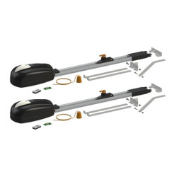 Set 2 rails à chaîne de 3 mètres avec moteur de 650N avec centrale de commande, support et accessoires