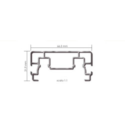 Set 2 rails à chaîne de 3 mètres avec moteur de 650N avec centrale de commande, support et accessoires