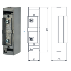 Gâche électrique universelle IZYX – 12/24 Volts – ESU900