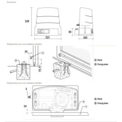 Moteur pour portails coulissants série H30 en 230 V